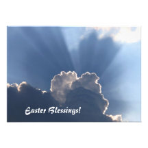 Tarjeta de las bendiciones de Pascua Anuncio