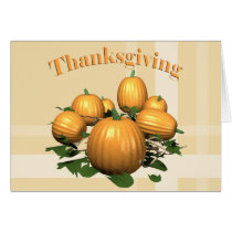 Tarjeta de las calabazas de la acción de gracias tarjetas