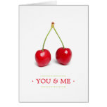 Tarjeta de las cerezas del amor