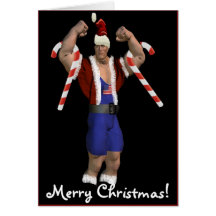 Tarjeta de las Felices Navidad del Weightlifter de