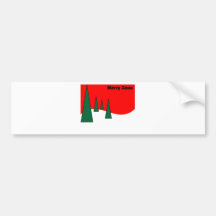 Tarjeta de las Felices Navidad para los saludos de Pegatina De Parachoque