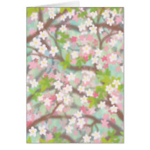 Tarjeta de las flores de cerezo de la primavera