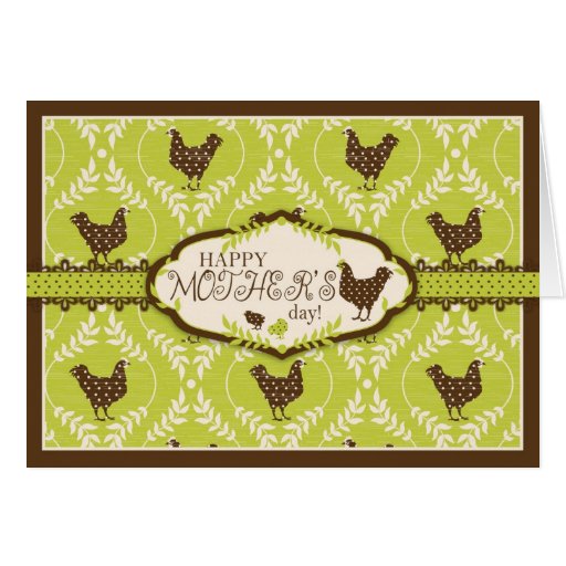 Tarjeta de las gallinas del chocolate