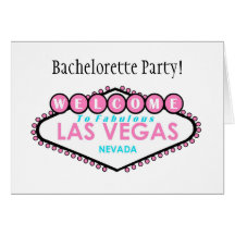 Tarjeta de Las Vegas del fiesta de Bachelorette