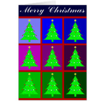 Tarjeta de los árboles de navidad