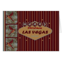 Tarjeta de los cardenales del navidad de Las Vegas