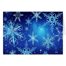 Tarjeta de los copos de nieve
