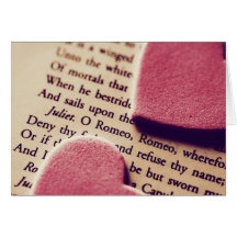 Tarjeta de los corazones de Romeo oh romeo