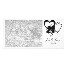 Tarjeta de los corazones del amor de la foto tarjetas fotograficas personalizadas