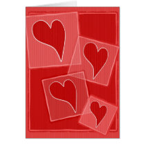 Tarjeta de los corazones del el día de San Valentí tarjetas