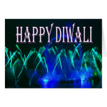 Tarjeta de los fuegos artificiales de Diwali