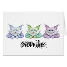 Tarjeta de los gatos de Cheshire