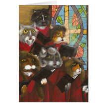 Tarjeta de los gatos del coro del evangelio