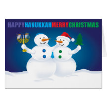 Tarjeta de los muñecos de nieve del navidad de Ján