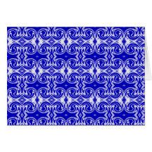 Tarjeta de los remolinos del azul y del blanco