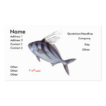 Tarjeta de los RoosterFish Plantilla De Tarjeta De Visita