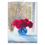 Tarjeta de los rosas de invierno