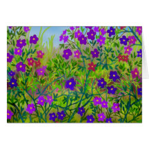 Tarjeta de los Wildflowers del país