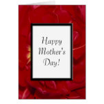 Tarjeta de lujo roja del día de madres de los tuli
