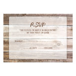 Tarjeta de madera de la respuesta de RSVP del gran Anuncio Personalizado