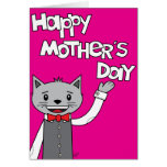 Tarjeta de Mother'sDay del maullido del gato