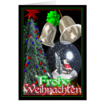 Tarjeta de Navidad alemana de Frohe Weihnachten