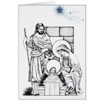 Tarjeta de Navidad azul y blanca alemana de la nat