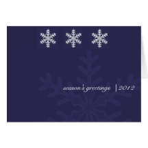 Tarjeta de Navidad blanca del negocio del copo de 