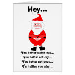 Tarjeta de Navidad chistosa de Santa