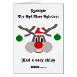Tarjeta de Navidad chistosa del reno