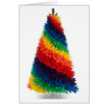 Tarjeta de Navidad coloreada multi del arco iris d