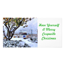 Tarjeta de Navidad de Coupeville Plantilla Para Tarjeta De Foto