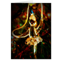 Tarjeta de Navidad de cristal del bailarín