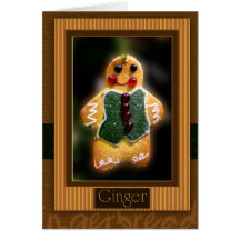 Tarjeta de Navidad de encargo de la galleta del pa
