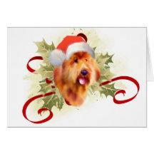 Tarjeta de Navidad de Goldendoodle
