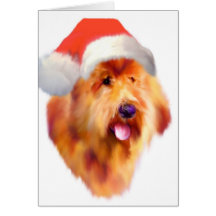 Tarjeta de Navidad de Goldendoodle