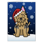 Tarjeta de Navidad de Kawaii Terrier australiano