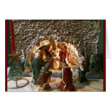 Tarjeta de Navidad de la escena de la natividad de
