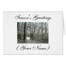 Tarjeta de Navidad de la escena del invierno