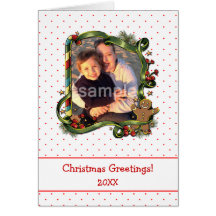 Tarjeta de Navidad de la foto del hombre de pan de