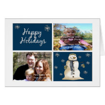 Tarjeta de Navidad de la foto del invierno Nevado