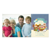 Tarjeta de Navidad de la foto - escena de la nativ Tarjeta Fotografica Personalizada