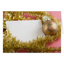 tarjeta de Navidad de la guirnalda del oro