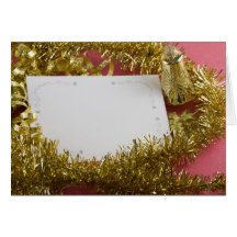 tarjeta de Navidad de la guirnalda del oro