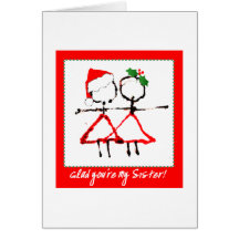 Tarjeta de Navidad de la hermana