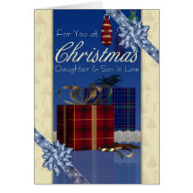 Tarjeta de Navidad de la hija y del yerno - ingeni