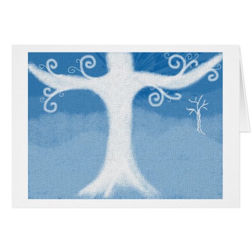 tarjeta de Navidad de los árboles del invierno