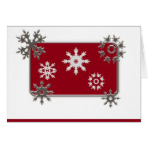 Tarjeta de Navidad de los copos de nieve