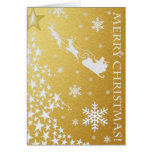 Tarjeta de Navidad de oro