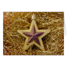 tarjeta de Navidad de oro de la estrella